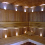 przykład oświetlenia w saunie